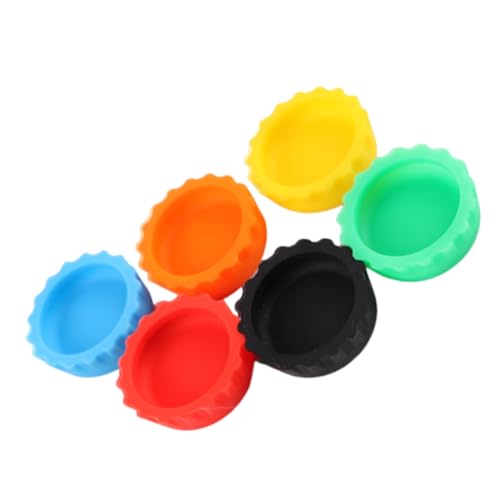 YARNOW 6 Stück Futternäpfe Aus Silikon Mit Rand Für Reptilien, Für Eidechsen, Schildkröten Und Kleine Haustiere, 3 cm, Futter- Und Wassernäpfe Für Winzige Geckos, 3 cm von YARNOW
