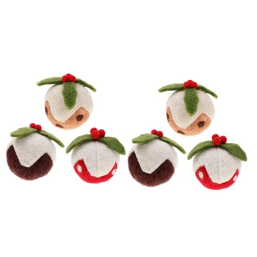 YARNOW 6stücke Teiliges Katzenspielzeug Weichem Wollmaterial Für Weihnachten Und Spielbälle Für Und Trainieren Von Katzen von YARNOW