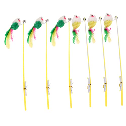 YARNOW Lustige Katzenangel Glocke Und 6 Interaktive Spielzeuge Für Katzen Zufällige Farbe YARNOW Lustige Katzenangel Glocke Und 6 Interaktive Spielzeuge Für Katzen Zufällige Farbe von YARNOW