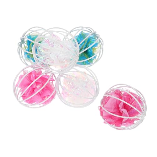 YARNOW 6 Stück Katzenspielzeug mit Käfigball zum Necken von Katzen Ballspielzeug für Katzen Crinkle-Bälle für den Innenbereich Katzenspielzeug für drinnen Crinkle Cat Toy Eisen YARNOW 6 Stück Katzenspielzeug mit Käfigball zum Necken von Katzen Ballspielzeug für Katzen Crinkle-Bälle für den Innenbereich Katzenspielzeug für drinnen Crinkle Cat Toy Eisen von YARNOW