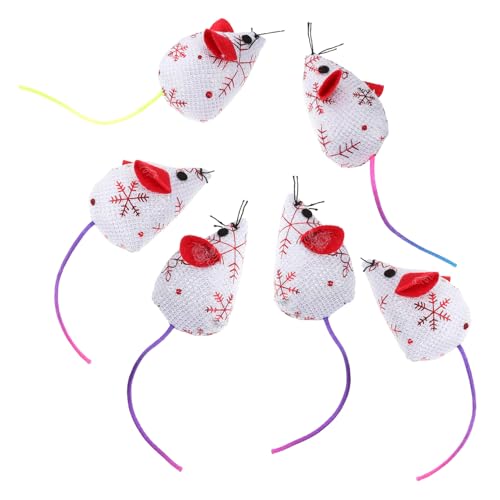 YARNOW 6stücke Mausform Spielzeug Für Katzen Kätzchen Innenbereich Mäuse Spielzeug Kätzchen Necken Katzengeschenk Katzentoys Katzengeschenke Katzeneinrichtungen von YARNOW