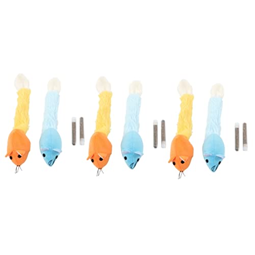 YARNOW 3er-Sets Katzenspielzeug Interaktives Spielzeug Plüschmaus Für Katzen Robustes Material Orange Schwanzdesign 2 Stück * 3 YARNOW 3er-Sets Katzenspielzeug Interaktives Spielzeug Plüschmaus Für Katzen Robustes Material Orange Schwanzdesign 2 Stück * 3 von YARNOW