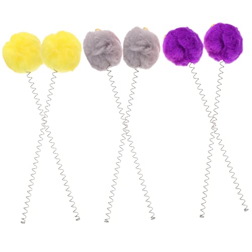 YARNOW 6 Stück Saugnapf necken Katzen Stick Katzenspielzeug mit Saugnapf neckender Stock interaktives katzenspielzeug Interactive cat Toy Katzen-Teaser-Zauberstab Zauberstäbe für Katzen YARNOW 6 Stück Saugnapf necken Katzen Stick Katzenspielzeug mit Saugnapf neckender Stock interaktives katzenspielzeug Interactive cat Toy Katzen-Teaser-Zauberstab Zauberstäbe für Katzen von YARNOW