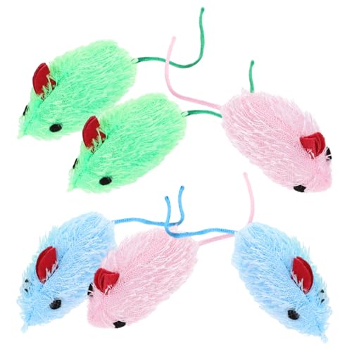 YARNOW Interaktives Katzenspielzeug 6 Stück Plüsch Katzenmäuse Spielzeug Spannendes Spielzeug Katzeninstinkte YARNOW Interaktives Katzenspielzeug 6 Stück Plüsch Katzenmäuse Spielzeug Spannendes Spielzeug Katzeninstinkte von YARNOW
