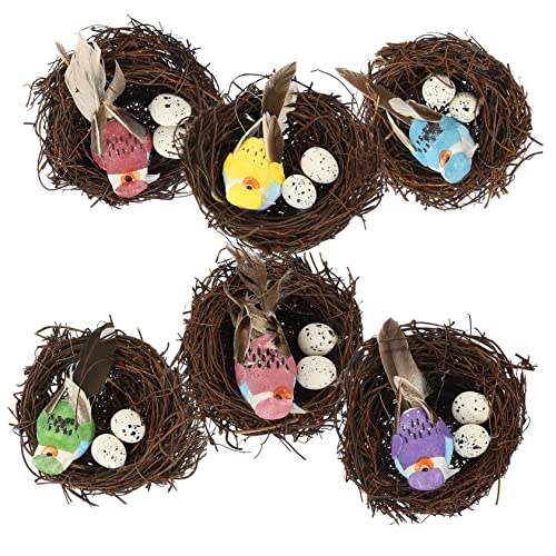 YARNOW 6 Stück simuliertes Vogelnest Vogelnest vogelhaus Set Plüsch Vogelattrappe Dekorative Vogelhäuser Gartenvogelnest Vogelnest aus Rattan Mikrolandschaftsornament Nestverzierung Feder YARNOW 6 Stück simuliertes Vogelnest Vogelnest vogelhaus Set Plüsch Vogelattrappe Dekorative Vogelhäuser Gartenvogelnest Vogelnest aus Rattan Mikrolandschaftsornament Nestverzierung Feder von YARNOW