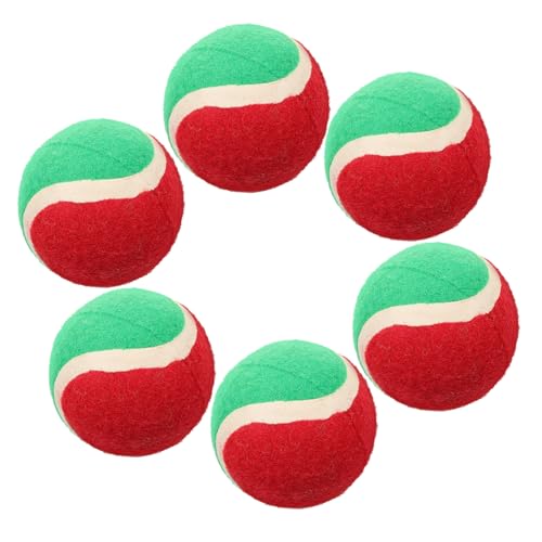 YARNOW Interaktives Hundespielzeug 6er-Pack Weihnachtstennis Welpentennis Hundespielzeug Klein Backenzahn YARNOW Interaktives Hundespielzeug 6er-Pack Weihnachtstennis Welpentennis Hundespielzeug Klein Backenzahn von YARNOW