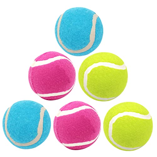 YARNOW 6st Tennisspielzeug Für Hunde Kauspielzeug Für Welpen Kaubälle Für Hunde Ballspielzeug Für Hunde Unzerstörbares Hundespielzeug Hundeball Gummi Hundebissball Hohe Elastizität von YARNOW