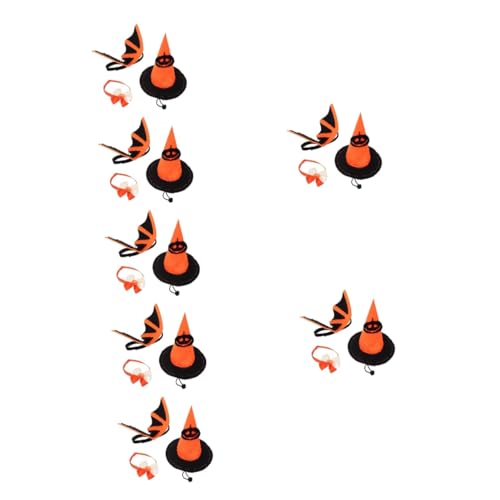YARNOW 7 Sets Halloween-kostümset Für Haustiere Flügel Hut Fliege Bequemes Und Festliches Haustierzubehör YARNOW 7 Sets Halloween-kostümset Für Haustiere Flügel Hut Fliege Bequemes Und Festliches Haustierzubehör von YARNOW