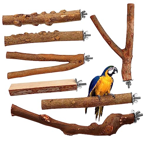 YARNOW Papageienstange Für Und Große Vögel Vogelplattform Sitzstangenständer 7 Stück Natürliche Holzzweigständer Für Den Käfig YARNOW Papageienstange Für Und Große Vögel Vogelplattform Sitzstangenständer 7 Stück Natürliche Holzzweigständer Für Den Käfig von YARNOW