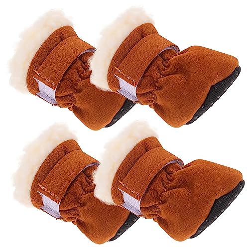 YARNOW 8 STK Schneestiefel Für Haustiere Haustierschuhe Mit Weicher Sohle Wanderschuhe Für Haustiere Pfotenschutz Für Hunde Hund Fuß Abdeckung Hund Warme Stiefel Flanell Brown YARNOW 8 STK Schneestiefel Für Haustiere Haustierschuhe Mit Weicher Sohle Wanderschuhe Für Haustiere Pfotenschutz Für Hunde Hund Fuß Abdeckung Hund Warme Stiefel Flanell Brown von YARNOW
