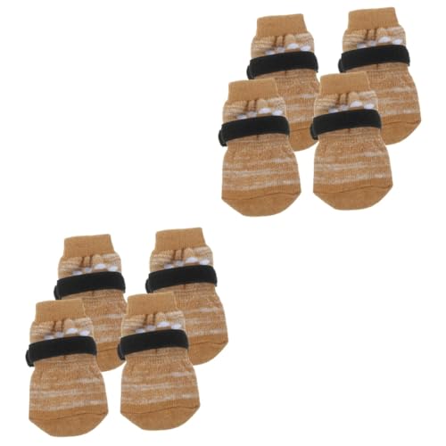 YARNOW 8stücke Hundesocken Für Kleine Hunde rutschfeste Warme Und Atmungsaktive Pfotenschützer Mit Antirutschsohle Für Winter Und Empfindliche Pfotenpflege von YARNOW