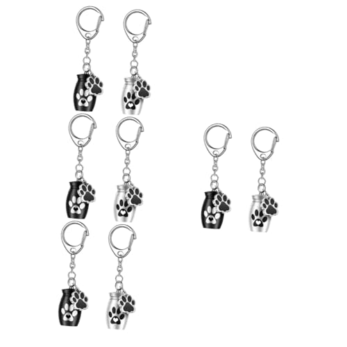 YARNOW 8 Stück Haustierurne Schlüsselanhänger Schlüsselanhänger Aschebehälter Urne Metallbehälter Asche Schlüsselanhänger Urnenanhänger Asche Andenken Tasche Hängende Verzierung Urne von YARNOW