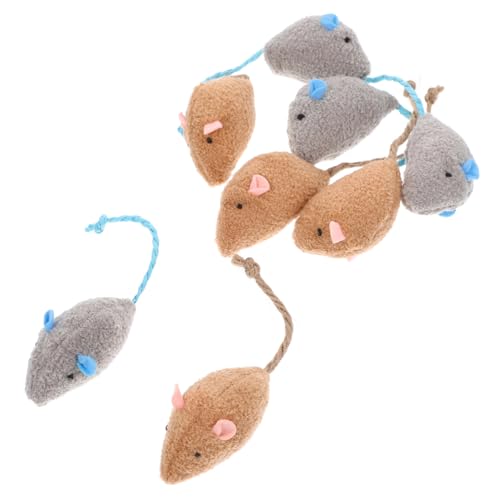YARNOW Kauspielzeug-Set für Katzen 8-teilig Elektronisch Realistisch Quietschend Mäuse für Hauskatzen Puzzle-futterspielzeug YARNOW Kauspielzeug-Set für Katzen 8-teilig Elektronisch Realistisch Quietschend Mäuse für Hauskatzen Puzzle-futterspielzeug von YARNOW