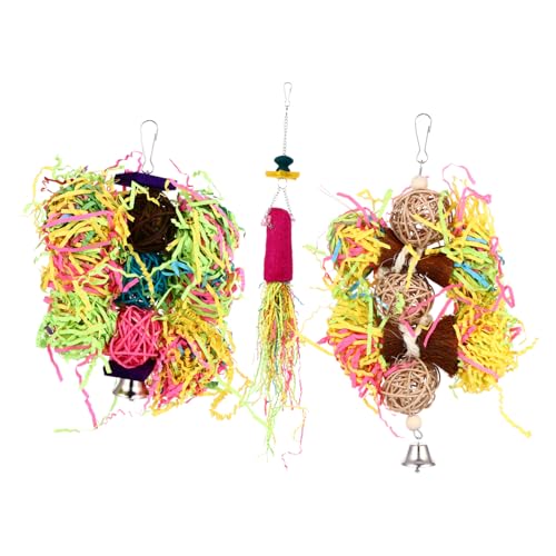YARNOW 9 STK Papagei Spielzeug Käfigspielzeug Für Sittiche Vogelhäuschen Spielzeug Kauspielzeug Für Papageien Vögel Spielzeug Ara-käfig Vogelkauschredder 3-teiliges Set Kauen Holz YARNOW 9 STK Papagei Spielzeug Käfigspielzeug Für Sittiche Vogelhäuschen Spielzeug Kauspielzeug Für Papageien Vögel Spielzeug Ara-käfig Vogelkauschredder 3-teiliges Set Kauen Holz von YARNOW