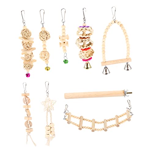 YARNOW Papagei Spielzeug Set 9pcs Vogel Kauen Spielzeug Hängen Schaukel Weiche Brücke Für Lovebirds Conures YARNOW Papagei Spielzeug Set 9pcs Vogel Kauen Spielzeug Hängen Schaukel Weiche Brücke Für Lovebirds Conures von YARNOW