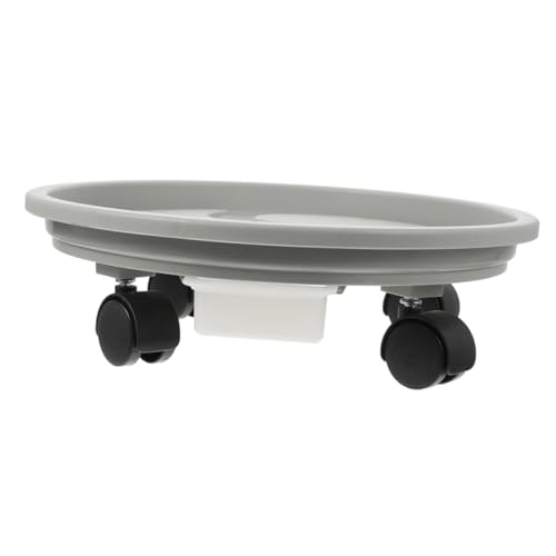 YARNOW 60kg Blumenkübel Wagen Mit Bewegliches Pflanzentablett Mit Wasserauffangschale Runder Pflanzentrolley Für Und Außenbereich Tragfähigkeit von YARNOW
