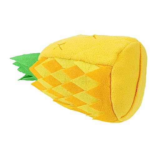 YARNOW Adorable Pineapple Sniff Toy aus Polar Fleece Interaktives Such und Kau für Kleine und Große Hunde Fördert Natürliche Spür und Fressfähigkeiten Stressreduzierend und Langlebig von YARNOW