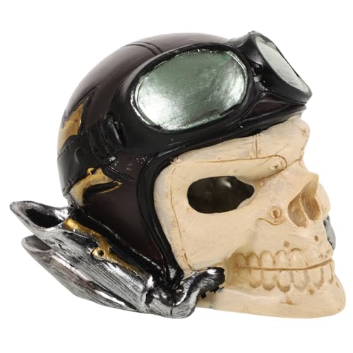 YARNOW Aquarium Skull Ornament Reptile Tank Höhle Versteck Fisch Tank Deko Aquarium Landschaft Versteck für Garnelen Schnecken und Schildkröten Habitat von YARNOW