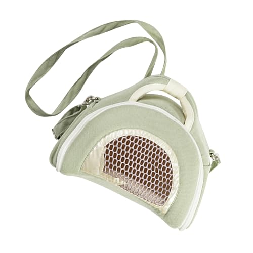 YARNOW Atmungsaktive Kleine Haustier-Tragetasche mit Verstellbarem Schulterriemen Weichem Plüschboden und Anti-Verlust-Schutz für Hamster Ratten Meerschweinchen Flughörnchen und von YARNOW