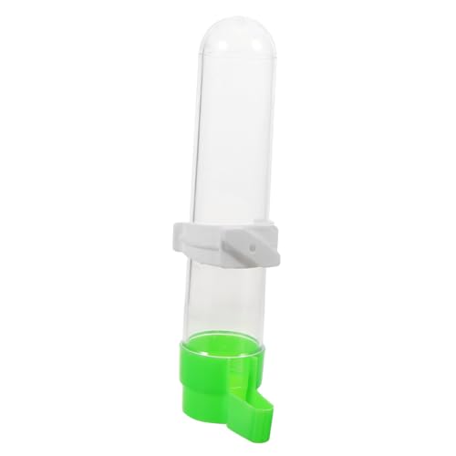 YARNOW Automatischer Vogeltränker Transparente Trinkflasche Für Vögel Wasserspender Für Papageien Tauben Und Andere Vögel Käfigzubehör Mit Grünem Boden Einfach Nachzufüllen von YARNOW