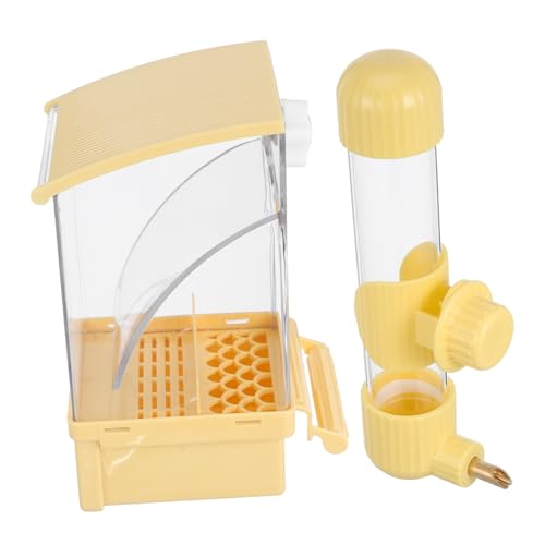 YARNOW Automatisches Papageien Futterspender Set mit Wasserspender Kunststoff Futterbehälter und Trinkflasche Spritzwassergeschützt Geeignet für Nymphensittiche Wellensittiche Lovebirds YARNOW Automatisches Papageien Futterspender Set mit Wasserspender Kunststoff Futterbehälter und Trinkflasche Spritzwassergeschützt Geeignet für Nymphensittiche Wellensittiche Lovebirds von YARNOW