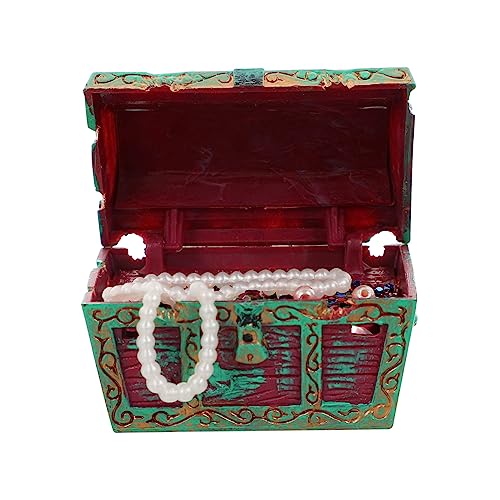 YARNOW Box Aquarium Schatztruhe Tassen Netz Fisch Tank Landschaftsbau Ornament Aquarium Schatz Schmuck Kühler Aquarium Schatz Aufkleber Fisch Tank Schatz Aufkleber Rot Harz Und von YARNOW