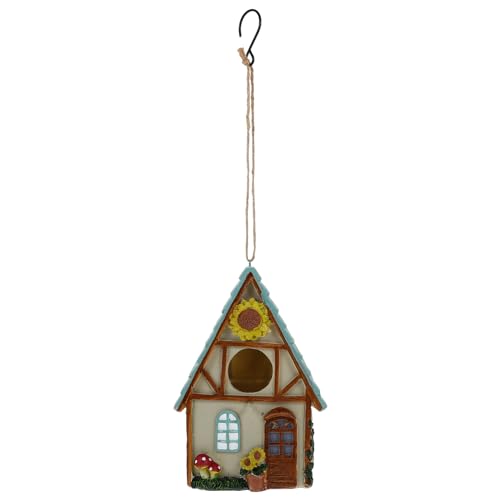 YARNOW Hängendes Vogelhaus Aus Harz Dekorative Vogel-niststation Für Garten Parrot Parakeet Nest Wetterfestes Design Handbemalt Für Vogelbeobachtung Und Haustierbedarf von YARNOW