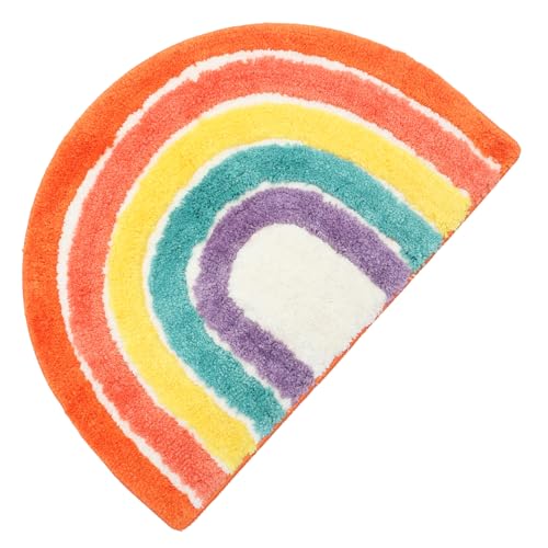 YARNOW Cat Litter Box Mat rutschfeste Katzenstreumatte Große Rainbow Katzenstreuauffangmatte Langlebig Und Für Verschiedene Katzenklos Leicht Zu Reinigen von YARNOW