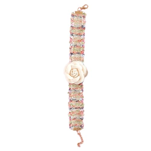 YARNOW Dekoratives Katzenhalsband Mit Strickblumen Muster Pet Für Und Hunde üßes Nackenaccessoire Für Fotos Verstellbare Größe + Farbenfroh von YARNOW