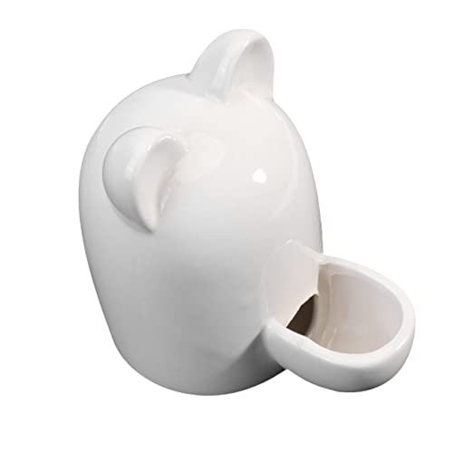 YARNOW Futterautomat Für Haustiere Automatischer Wasserspender Für Katzen Katzenfutterautomat Trinken Mini-Spender Katze Für Katzen Nagetier Karikatur Wasserspender Für Kaninchen Weiß von YARNOW