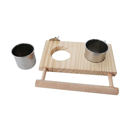 YARNOW Vogelfutternapf Edelstahl Papageienfutterhalter Futternapf Für Vögel Für Den Käfig Einfaches Design von YARNOW
