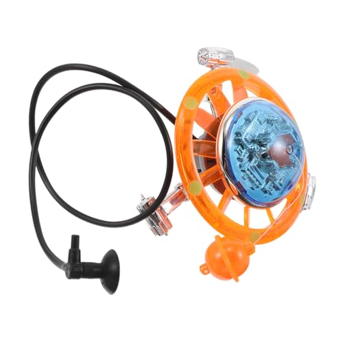 YARNOW Futuristische UFO Aquarium Deko mit Sauerstoffpumpenanschluss Animierte Unterwasserszene Naturgetreue Aquascaping Fischbecken Statue Leise Installation für Süßwasser Aquarien von YARNOW
