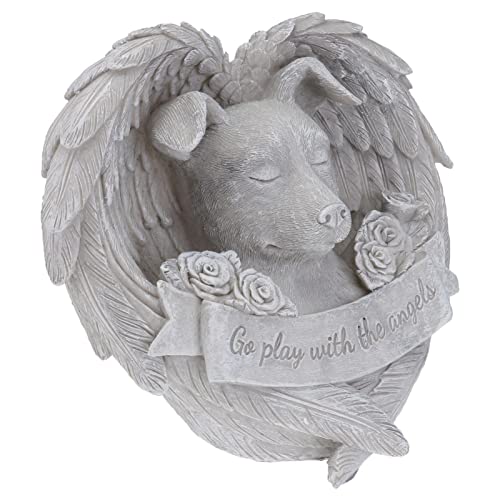 YARNOW Gedenkstein Für Hunde Kunstharz Engelsstatue Grabstein Grabstein Haustier Grabstein Ornamente Für Den Außenbereich Für Garten Terrasse Hof Dekoration 19 X 16 X 15 cm YARNOW Gedenkstein Für Hunde Kunstharz Engelsstatue Grabstein Grabstein Haustier Grabstein Ornamente Für Den Außenbereich Für Garten Terrasse Hof Dekoration 19 X 16 X 15 cm von YARNOW