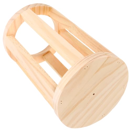 YARNOW Grasständer aus Holz Käfig Heufütterung drinnen Meerschweinchen -Heuhändler Grashalter Kaninchenständer kleines Haustierregal Futterstelle für Kaninchen Häschen-Feeder hölzern von YARNOW