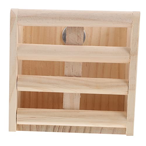 YARNOW Grasständer aus Holz für Haustiere Häschen-Heu-Futterspender Kaninchen Chinchilla Heu Rabbit cage hasenkäfige meerschweinchen käfig Hasenkäfig liefern Hasenständer aus Holz Khaki von YARNOW