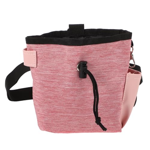 YARNOW Gürteltasche für das Hundetraining Ausbildung Träger Tragen Taille Lagerung hundeleckerli Beutel Dog Treat Bag tragbare Leckerlitasche praktische Hundetasche Oxford-Stoff Rosa von YARNOW