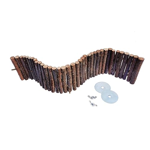 YARNOW Haustier Kletterleiter Holz Hängebrücke Hamster Kauspielzeug Kleine Heimtierbedarf Spielplatz Für Kleintiere von YARNOW