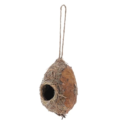 YARNOW Hängendes Vogelhaus aus Natürlichem Material Wetterfestes Vogelnest für Garten als Nistplatz und Deko Geeignet für Kleine Vögel Wie Kanarien mit Aufhängeseil für Bäume und Zäune YARNOW Hängendes Vogelhaus aus Natürlichem Material Wetterfestes Vogelnest für Garten als Nistplatz und Deko Geeignet für Kleine Vögel Wie Kanarien mit Aufhängeseil für Bäume und Zäune von YARNOW