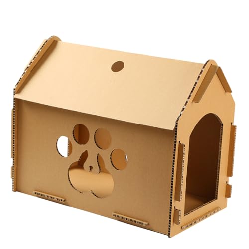 YARNOW Halbgeschlossene Kratzbox Für Katzen Wellpappe Katzenspielzeug Katzenhaus Und Kratzbrett Für Haustierkatzen Fördert Das Kratzverhalten Und Sorgt Für Spielspaß YARNOW Halbgeschlossene Kratzbox Für Katzen Wellpappe Katzenspielzeug Katzenhaus Und Kratzbrett Für Haustierkatzen Fördert Das Kratzverhalten Und Sorgt Für Spielspaß von YARNOW
