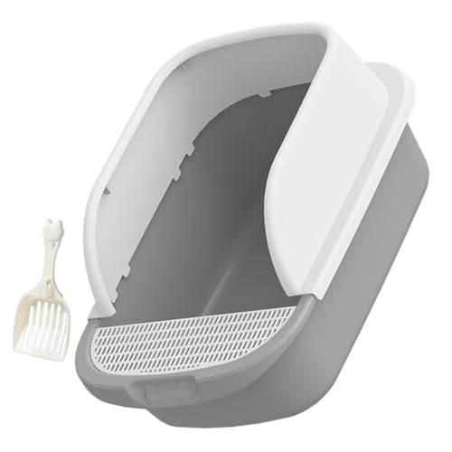 YARNOW Halboffenes Katzenstreu Wc mit Schaufel Tragbare Katzentoilette für Zuhause und Reisen aus Robustem Material Spill Resistent Geeignet für Kätzchen und Kleine Katzen Einfache von YARNOW