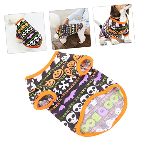 YARNOW Halloween Haustierkostüm Hundekleidung Süßes Kürbis T Shirt Verstellbar Elastisch Atmungsaktiv für Kleine Mittlere Hunde YARNOW Halloween Haustierkostüm Hundekleidung Süßes Kürbis T Shirt Verstellbar Elastisch Atmungsaktiv für Kleine Mittlere Hunde von YARNOW