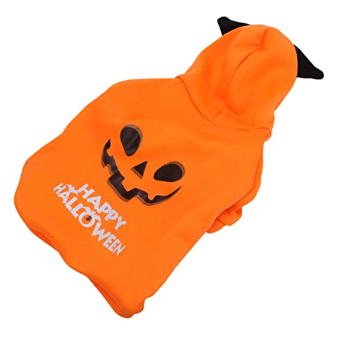 YARNOW Halloween Haustierkostüm Warmes Cosplay Outfit für Kleine Hunde Niedlicher Kürbis Pullover Lustiges Party Halloween Hundekostüm Bequem Strapazierfähiges Material Schnelle Trocknung von YARNOW