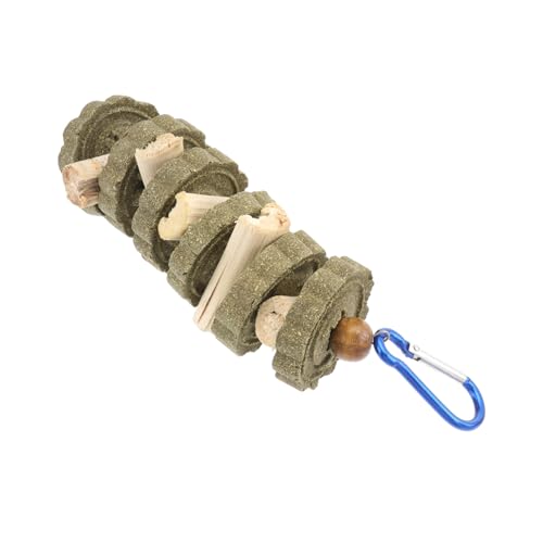 YARNOW Hamster Backenzähne Heu kauen Backenzahn Nahrungssuche Hamster hamsterspielzeug Papagei Zähne Knirschen Kauspielzeug für Papageien süßer Bambus Green von YARNOW