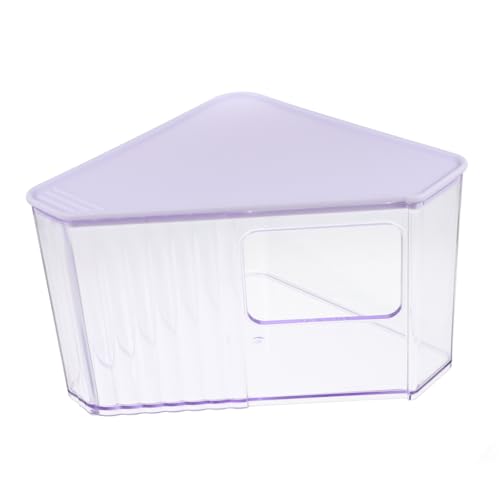 YARNOW Hamster Badezimmer Toilette Hamster Sandbad Hamstertoilette Kleintier-Urinwanne Sandbadbox für Hamster Sandbad Toilette Chinchilla- -Badehaus Chinchilla-Sandbadehaus Abs Violet von YARNOW