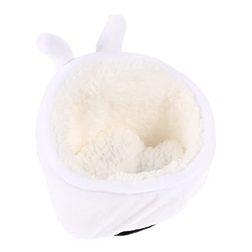 YARNOW Hamster Baumwollnest Kaninchen warmes Bett Haustiere Schildkröte Frettchen großer Hamsterkäfig hamsterbett kuschelhöhle pet Bed Hamster Rasthaus Meerschweinchenhaus Plüsch Weiß von YARNOW