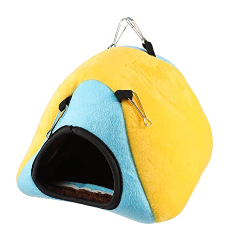 YARNOW Hamster Baumwollnest Tierbett Hamster käfig Winterhausbett Haustierhaus Nagerhöhle Rennmaus Wellensittich Hängematte Hamsterhöhle Hamster warmes Nest Nachahmung super weich Yellow von YARNOW