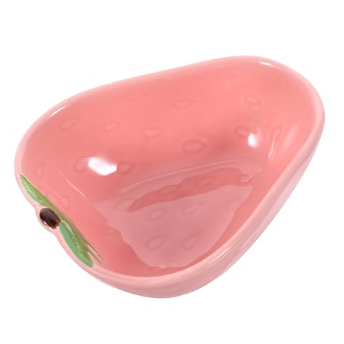 YARNOW Hamster-Futterteller geformt Chinchilla Schüssel Essen Spender Hamster Futterplatte Cartoon Haustier Futterplatte katzenfutter Lebensmittelhalter kleine Haustierschale Keramik Rosa von YARNOW