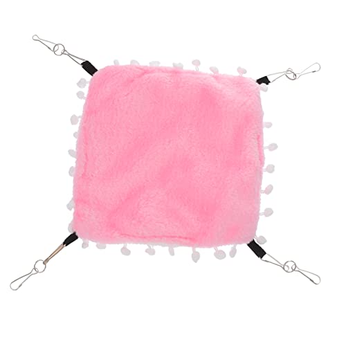 YARNOW Hamster Hängematte Hamster Bett hamsterbett Kleintier Käfig Dekoration Hamster Schlafplatz aus Plüsch Einstreu für Hamster drinnen groß Hamster-Schaukelnest Plüsch Hängematte Rosa YARNOW Hamster Hängematte Hamster Bett hamsterbett Kleintier Käfig Dekoration Hamster Schlafplatz aus Plüsch Einstreu für Hamster drinnen groß Hamster-Schaukelnest Plüsch Hängematte Rosa von YARNOW