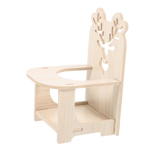YARNOW Miniatur Hamsterstuhl Für Kleintiere Aus Holz Kompaktes Spielzeug Zum Ausruhen Und Schlafen Für Hamster Meerschweinchen Und Chinchillas Leicht Tragbar Als Futterplatz Und von YARNOW
