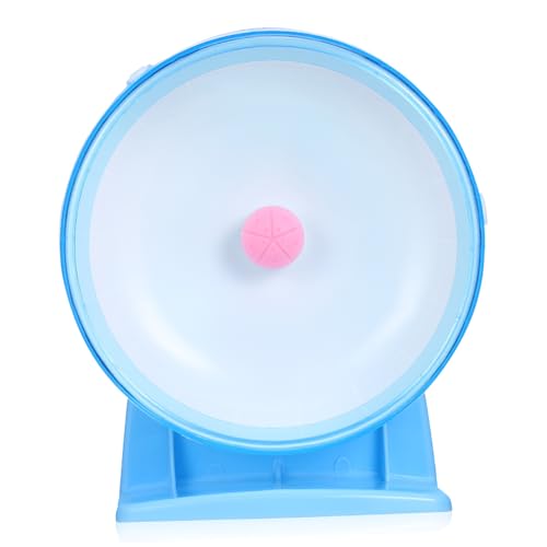 YARNOW Hamster Laufrad Blau Kleintier mit Stabilem Stand Abnehmbar und Geräuscharm für Zwerghamster Mäuse und Kleine Haustiere Geeignet von YARNOW